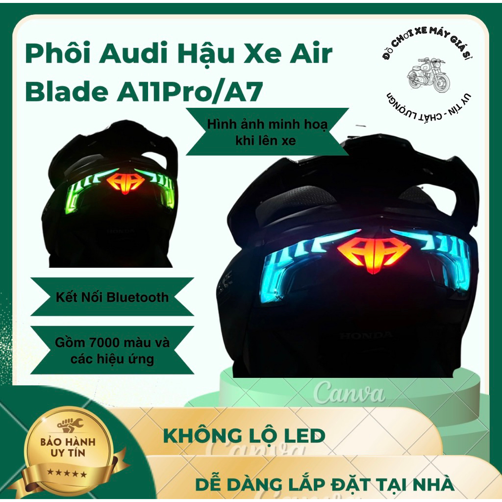 Cụm Đèn Hậu Audi Cho Xe AB 2020-2025 đã vào Led sẵn (Air Blade)