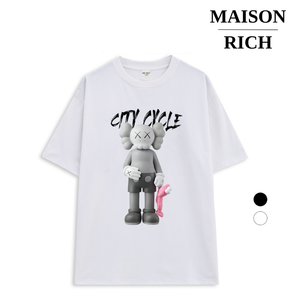Áo Thun Maison Rich Premium Tee Kaws Gone City Cycle