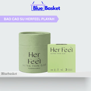  Bao cao su PlayAh Her Feel Ultra Thin 0.03 Hộp 3 10 Size 52mm Siêu Mỏng Nhiều Gel Hương Nước Hoa Pháp Cao Cấp 