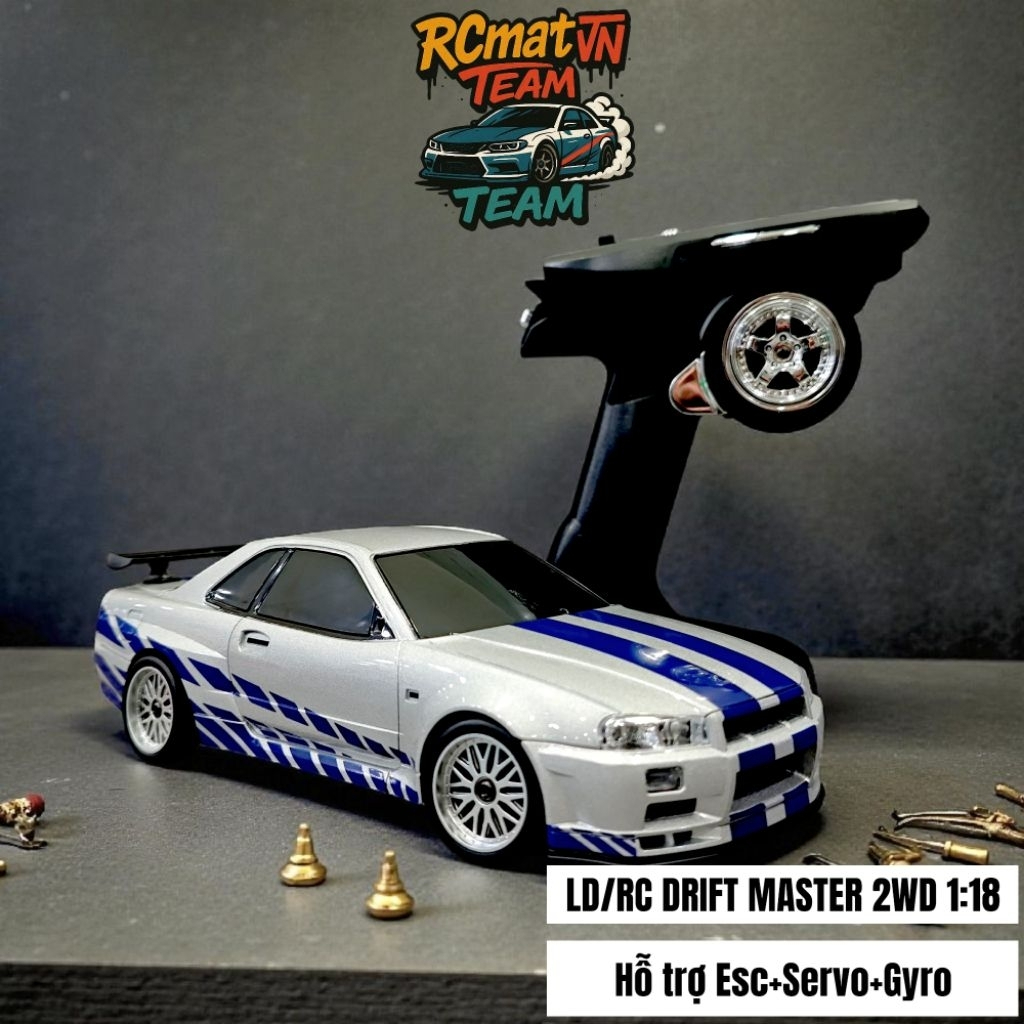 Xe Điều Khiển 2.4G Drift Japan Legend LD1899 1:18 RWD có Gyro, xe drift chuyên nghiệp phiên bản cao 