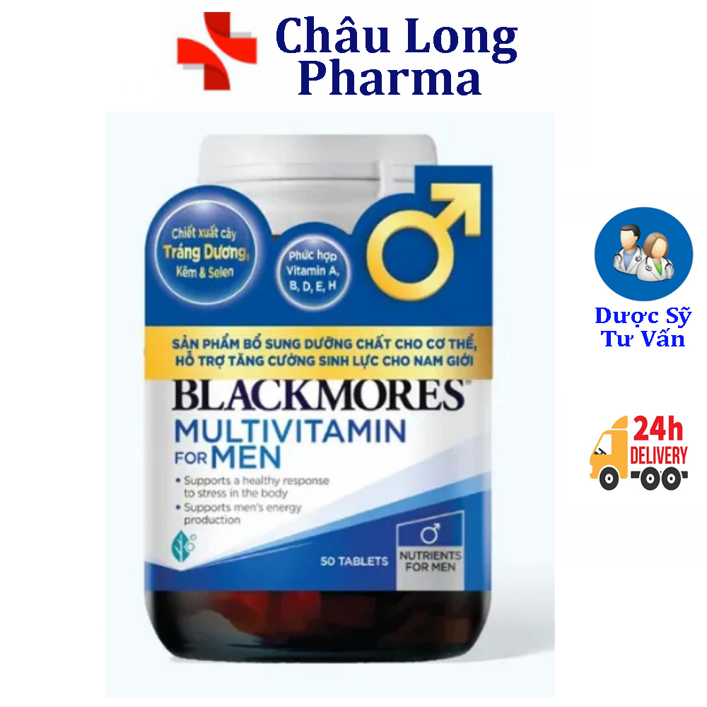 Viên uống Blackmores Multivitamin For Men cung cấp vitamin, khoáng chất (50 viên)