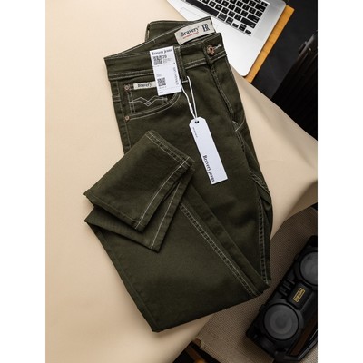 Quần Dài Jean Bravery Chất Liệu Cotton Thun Co Giãn, Form Ống Đứng - Năng Động & Thoải Mái - V1