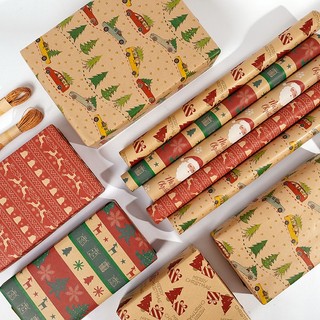  Cuộn 3 Mét Giấy Gói Quà Giấy Làm Thủ Công Khổ 43cm Trang Trí Noel Giáng Sinh 