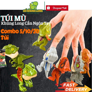   XÉ TÚI MÙ  Khủng Long Mini Cắn Tay Combo 5 10 20 Túi BỐ KHỦNG LONG Đồ Chơi Kích Thích Sáng Tạo An Toàn Cho Trẻ Nhỏ 