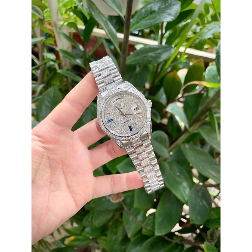 Đồng Hôt Nam Rolex  day date full đá lấp lánh🫰Đủ size 38-41❤️Mời ace