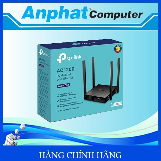 Bộ phát WIFI TP-Link Archer C54 băng tần kép AC1200 - Hàng Chính Hãng