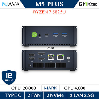 Mini PC AMD Ryzen 7 GMKtec M5 Plus DDR4 NVMe WiFi 6E nhỏ gọn hiệu năng cao bền bỉ