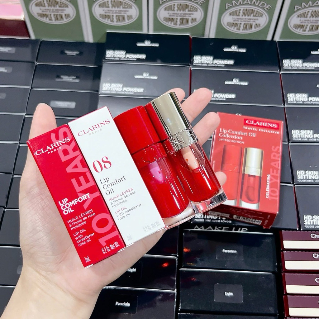 [AUTH 100%] SON DƯỠNG CAO CẤP CLARINS LIP OIL FULLSIZE #𝟎𝟖 𝐒𝐓𝐑𝐀𝐖𝐁𝐄𝐑𝐑𝐘
