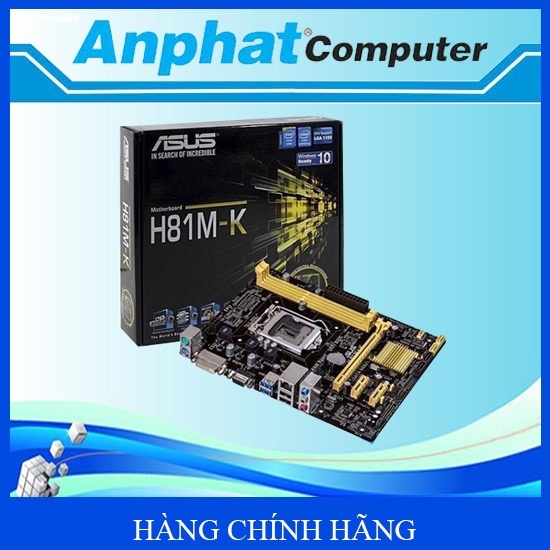 Bo mạch chủ main Asus H81M-K - Hàng Chính Hãng - Bảo hành 36 tháng