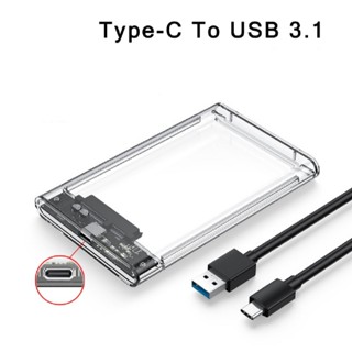 Box ổ cứng di động 2.5 inch trong suốt USB 2.0 3.0, type C hộp đựng ổ cứng laptop PC