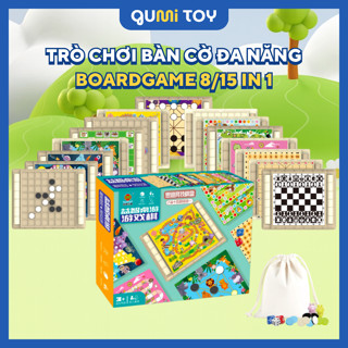  Bộ Trò Chơi Bàn Cờ Nhiều Trò  8 Hoặc 15 Trong 1  – Board Game Đa Năng Cho Bé & Gia Đình 