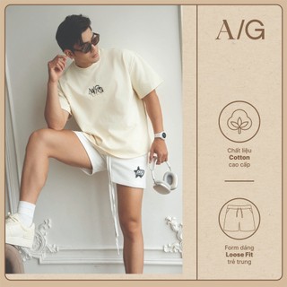 TA49 Quần Short Americus Gosani Màu Trắng Thêu Hoạ Tiết A/G Studio