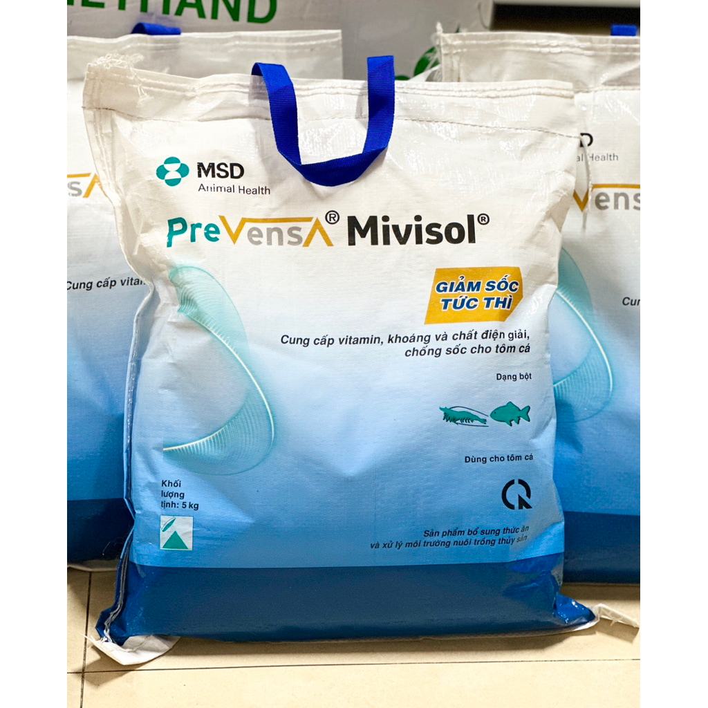 Mivisol Elanco MSD mẫu mới- Cung cấp vitamin, khoáng chất, tăng đề kháng cho tôm (Túi 5kg)
