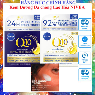  Cặp kem dưỡng da ngày đêm Nivea Q10 Power 50ml của Đức dưỡng da chuyên sâu chống lão hóa 