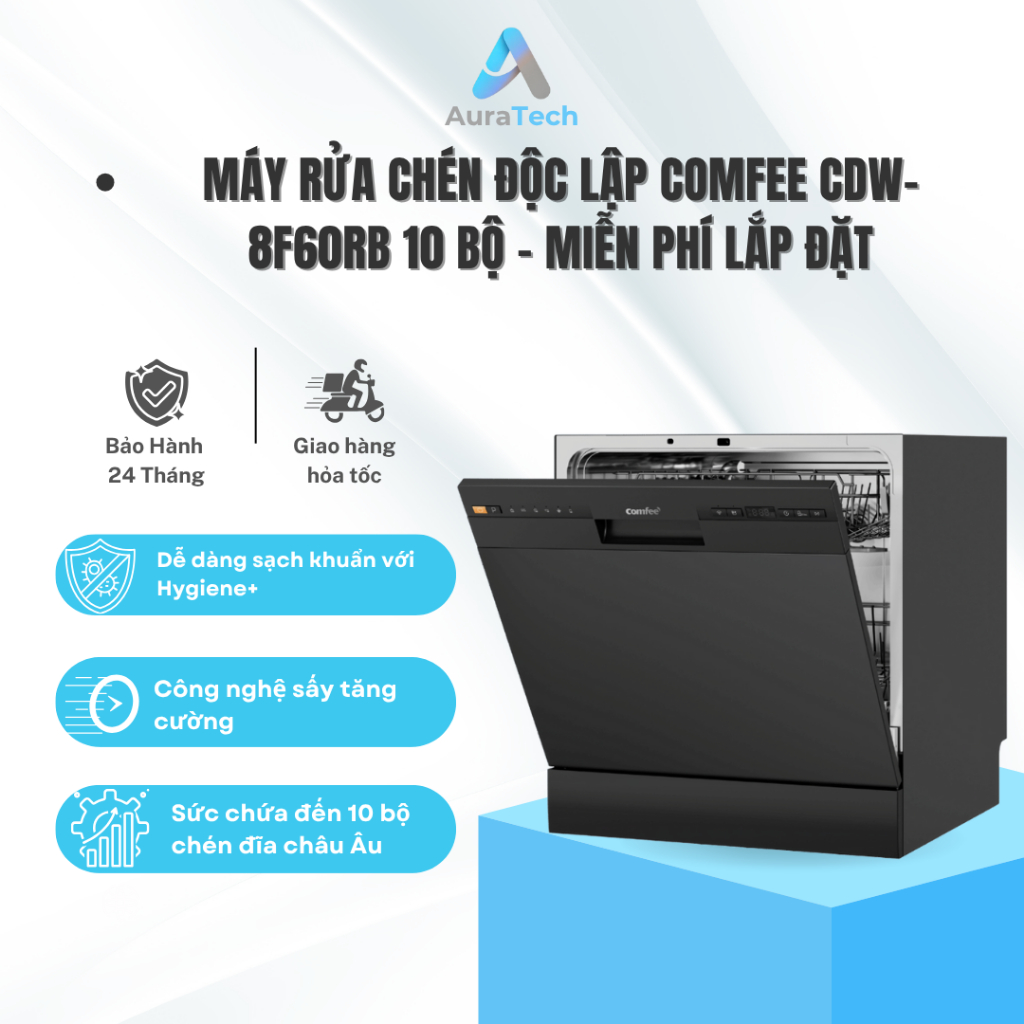 Máy rửa chén thông minh Comfee​ CDW-8F60RB 10 bộ - Bảo hành 24 tháng