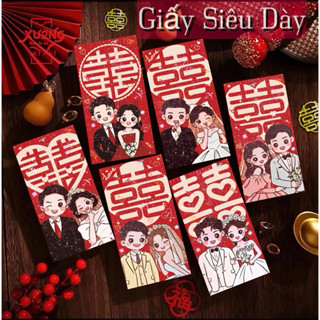    Cao cấp  Lì xì đám cưới kim tuyến Hàn Quốc blingbling cưới hỏi bê quả tráp trao duyên 