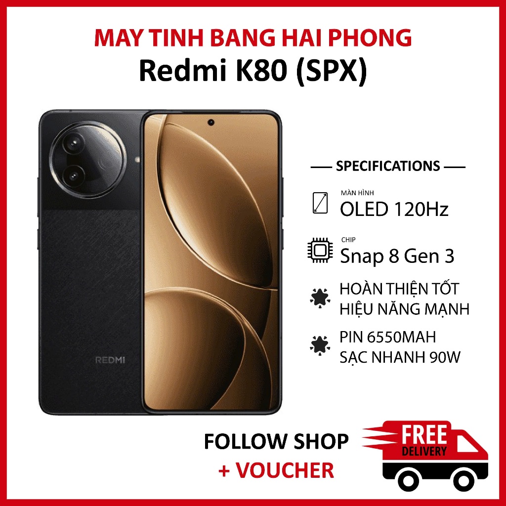 [Máy Cũ] Điện thoại Xiaomi Redmi K80 (SPX) RAM 12/256GB chip Snapdragon 8 Gen 3 màn OLED 2K 120Hz pin 6550 mAh | BigBuy360 - bigbuy360.vn