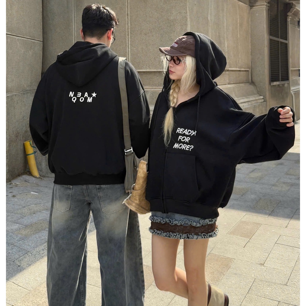 Áo Khoác Nỉ Hoodie Zip COTTON Thêu Nổi NQ30 LUNI Chống Nắng Tốt Form Rộng Nam Nữ Unisex (Không xù lông) | BigBuy360 - bigbuy360.vn
