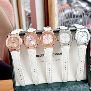 Đồng Hồ Nữ Carnival 8160L-VT-DD Mặt Kính Sapphire Dạ Quang Size Mặt 34mm Dây Da Cá Sấu Trắng  Chính Hãng - Watchstore 