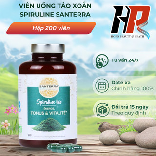  Viên uống tảo xoắn SPIRULINE SANTERRA chính hãng Pháp thành phần hữu cơ hộp 200 viên 