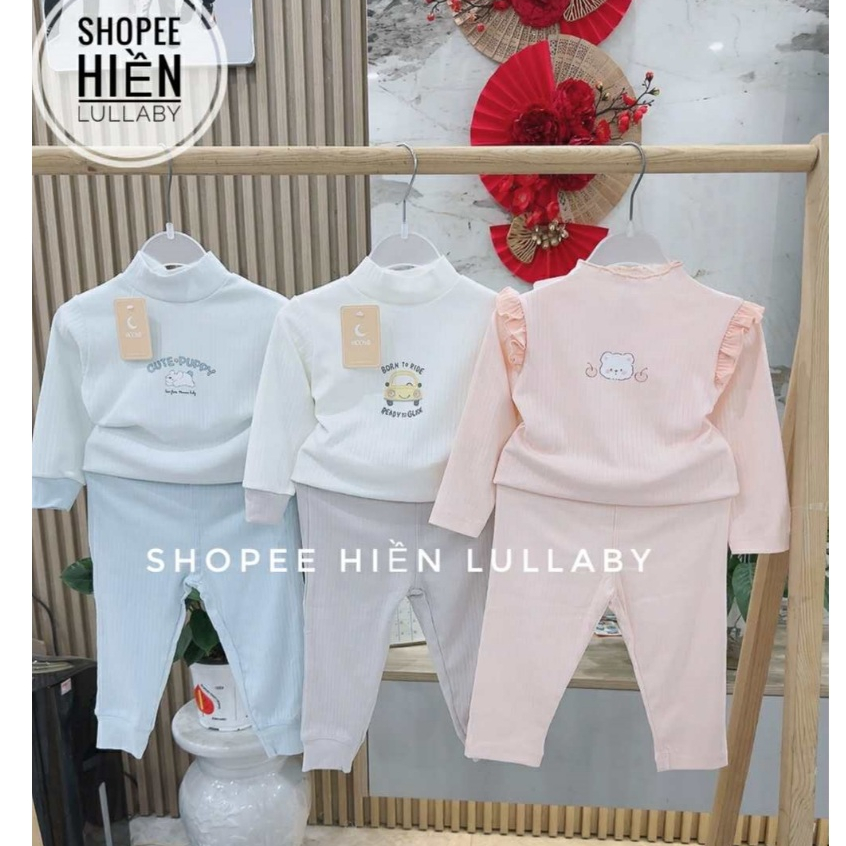   Moon Chính Hãng  Bộ nỉ nhung Moon cho bé trai bé gái 