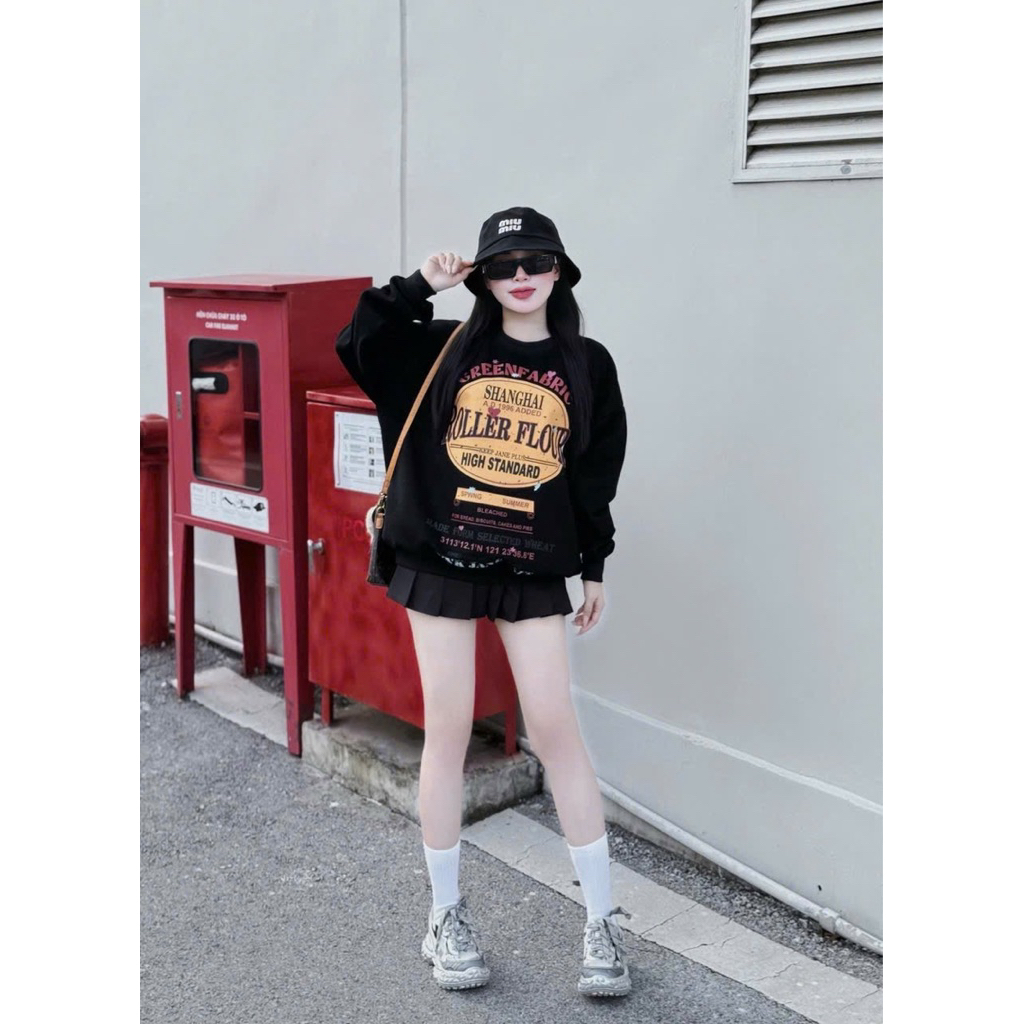 Áo nỉ swt in hình siêu xinh form rộng nam nữ mặc thoải mái