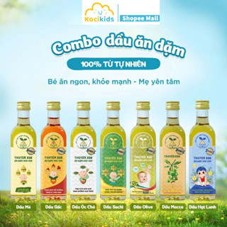 [Combo] Dầu Mè - Gấc - Óc Chó - Sachi - Olive - Macca - Cá Hồi Ăn Dặm Thuyền Xưa - 65ml