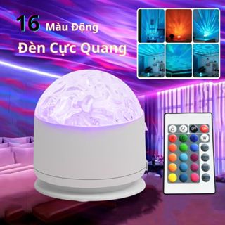  Đèn chiếu GALAXY gợn sóng cực quang 16 Gam màu USB LED 2025,Đèn DECOR phòng ngủ điều khiển từ xa,Tạo hiệu ứng bầu trời. 