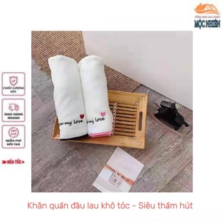 Khăn quấn đầu lau khô tóc - siêu thấm hút