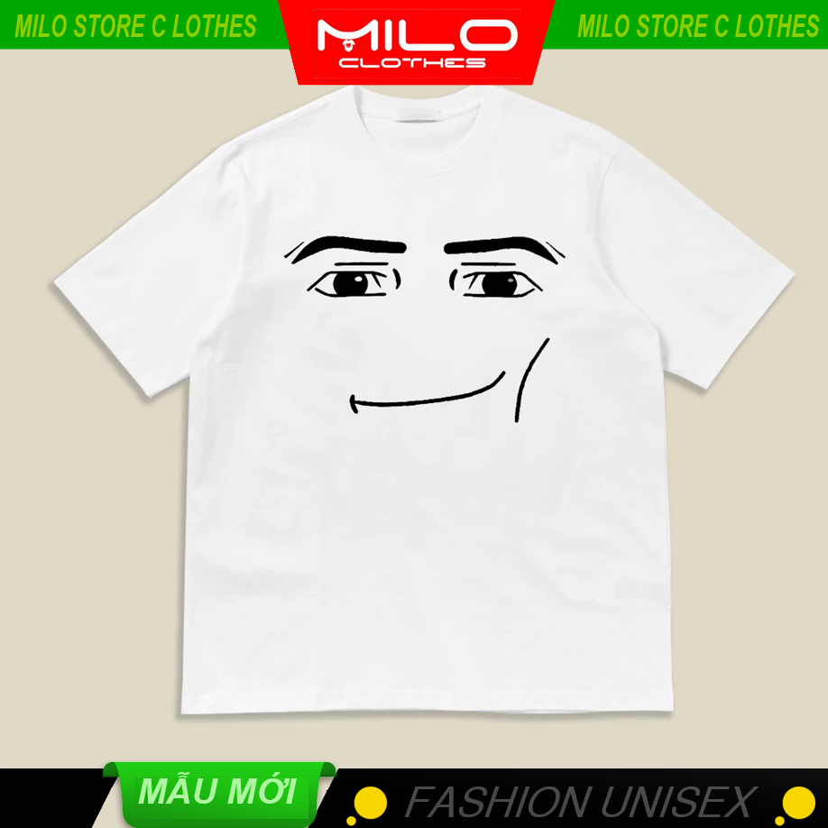 Áo thun Roblox face meme - Herobrine Minecraft - Anh Gà MC - Blox Fruits - Skibidi cho bé trai, bé g