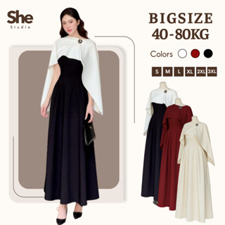 [𝗛𝗮̀𝗻𝗴 𝗟𝗼𝗮̣𝗶 𝟭] Đầm Tiệc Cưới Sang Chảnh, Váy Hai Dây Kèm Choàng Thanh Lịch có Bigsize By She Studio