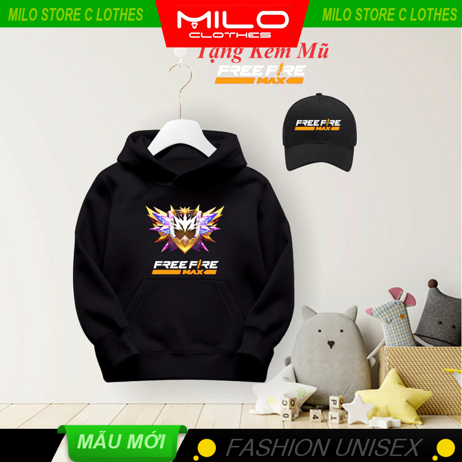 [ Milo.Clothes ] Áo Khoác Hoodie Free Fire [ TẶNG KÈM 1 NÓN ] Rank Sinh Tồn - Glitch 504 Sans