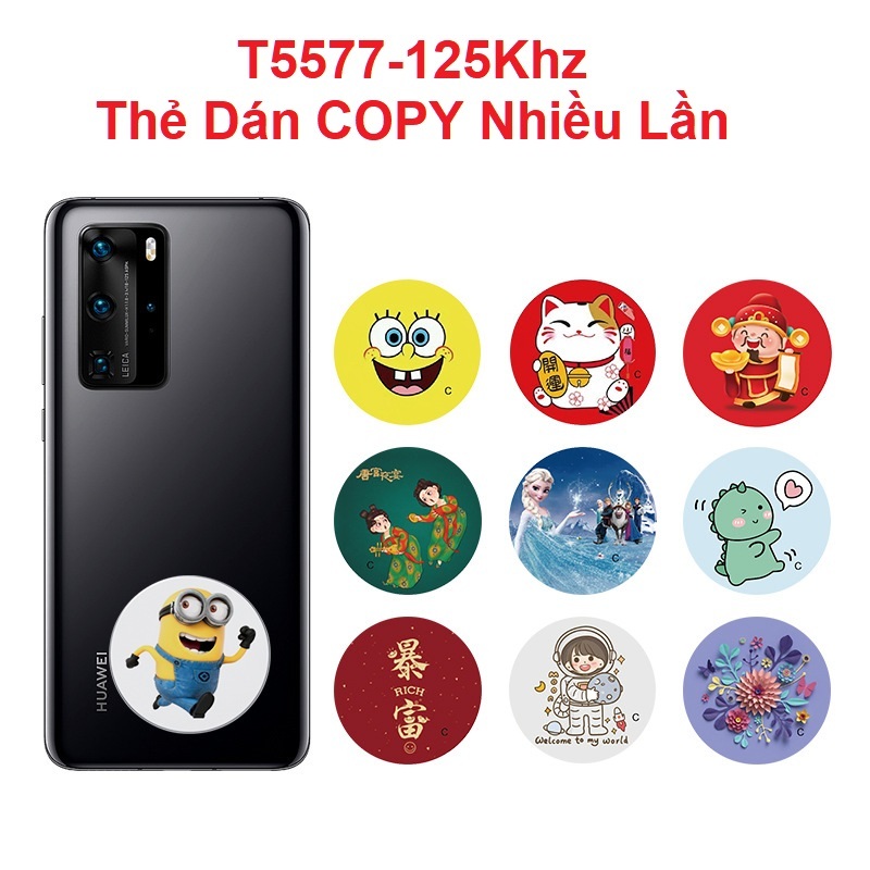 [ SAO CHÉP NHIỀU LẦN ] Phôi thẻ từ dán điện thoại ID 125 Khz cho thang máy, thẻ xe tần số 125khz