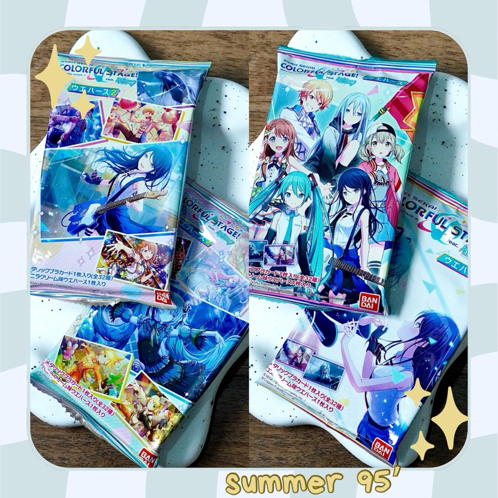 [SẴN-SUMMER 95’] Pack bánh xốp wafer card thẻ nhân phẩm Project Sekai Colorul Stage Hatsune Miku chí