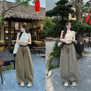  Quần bò suông nữ dáng dài tôn dáng #NT440 