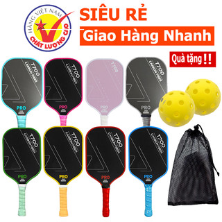  Vợt Pickleball Carbon T700  T1000 pro mặt vợt phủ carbon khối lượng siêu nhẹ mặt nhám bám bóngi 
