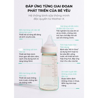 Bình sữa MotherK PPSU 180ml/280ml chính hãng Hàn Quốc, bình sữa Mother-K, bình sữa Mother K