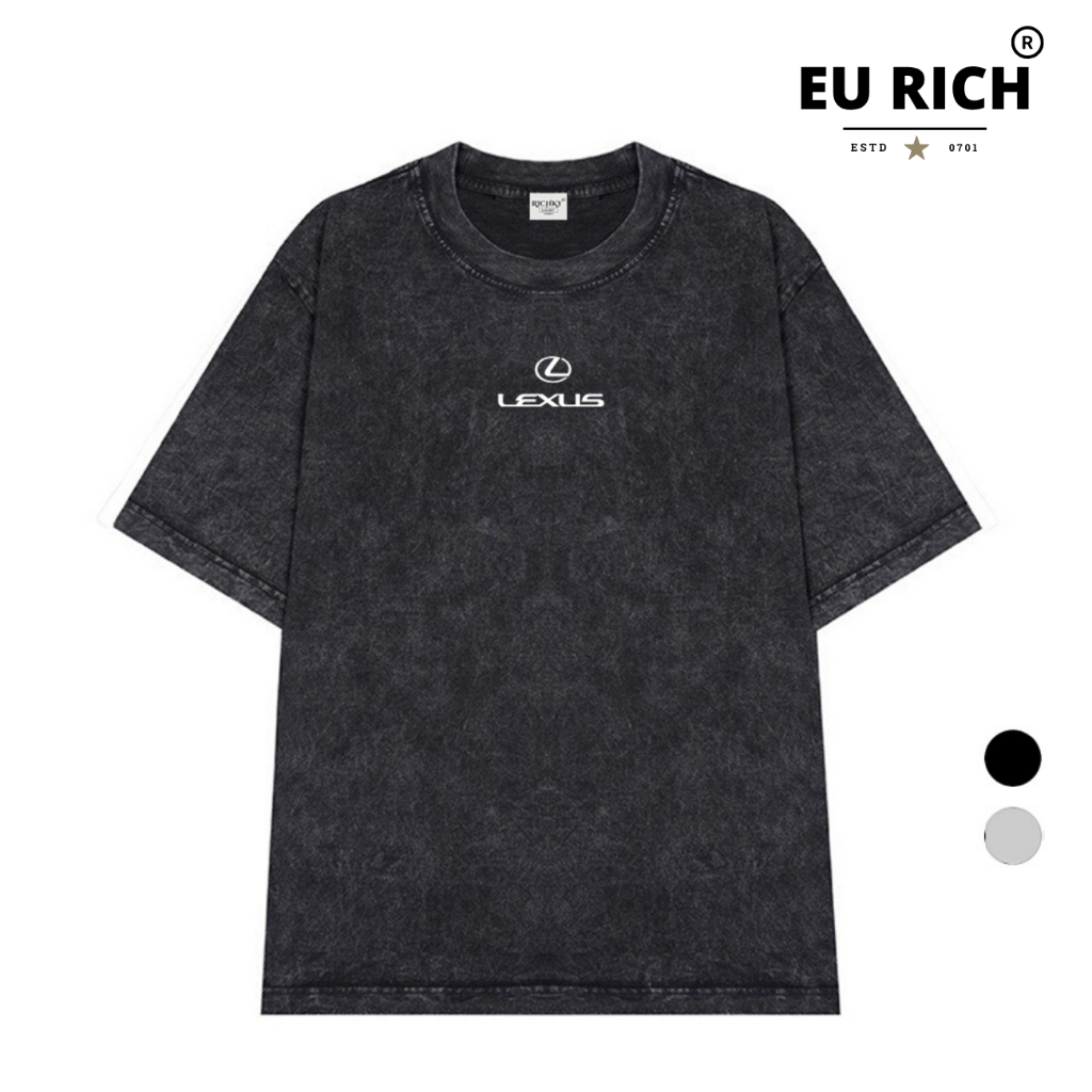Áo Thun Wash Eu Rich Logo Mid Lexus Luxury Car