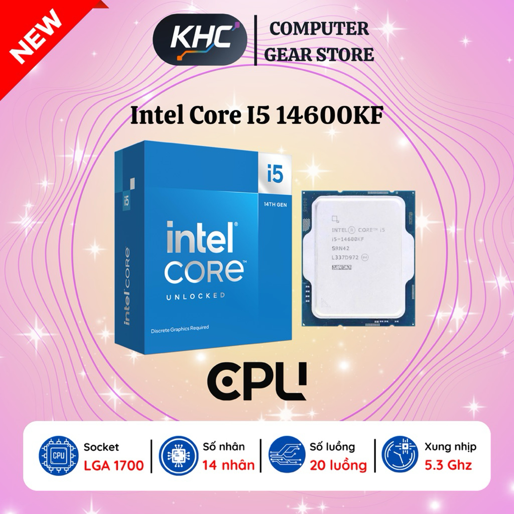  CPU Intel Core i5 10400F 11400F 12400F 13400F 14400F 12600KF 14600KF - Bảo Hành 36 Tháng  Full VAT  