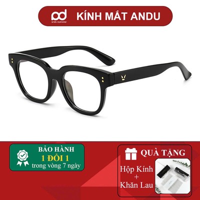 Gọng kính cận thời trang nam nữ ANDU dáng vuông chữ V bản to chất liệu nhựa TR cao cấp - 356