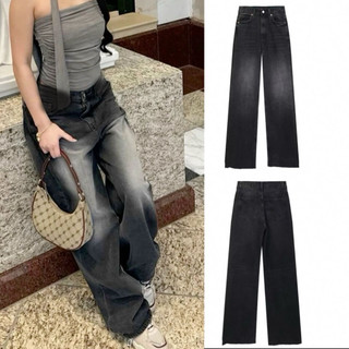  Quần jeans ống rộng lưng cao Bigsize có dây điều chỉnh eo  60-95kg  DADDY JEANS 