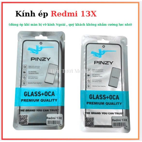 mặt kính ép xiaomi Redmi 13X