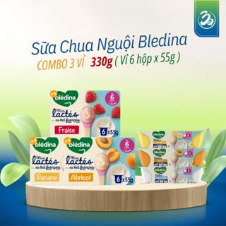  Combo 3 Vỉ Sữa chua nguội Bledina Pháp - Mini Lactes Vỉ  6 hộp x 55g cho bé ăn dặm  từ 6 tháng tuổi 