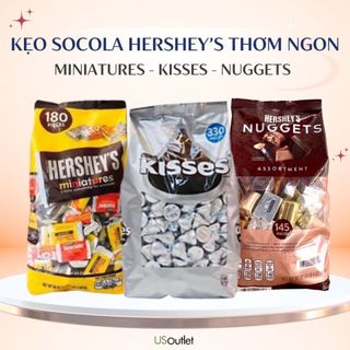  Kẹo socola Hersheys Nuggets Kisses của Mỹ bịch to 1.47kg 