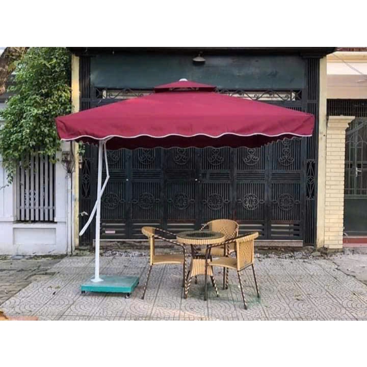 [Rẻ Vô Địch] DÙ LỆCH TÂM Ô LỆCH TÂM 2M5X2M5 vải dù Poly che nắng mưa ngoài trời Ô DÙ LỘC PHÁT