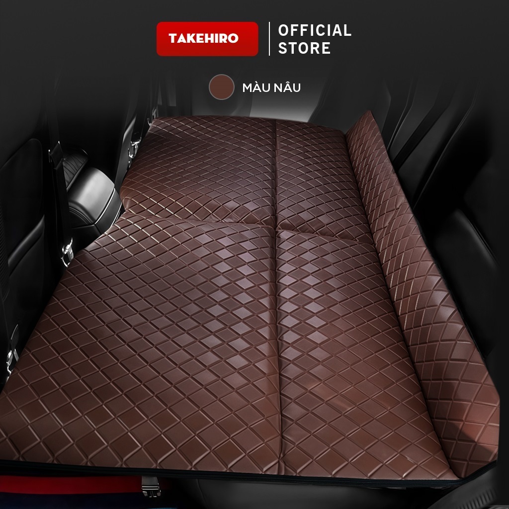 Đệm Ô Tô Ghế Sau Gấp Gọn Bằng Da, Nệm Xe Hơi Bằng Da Gấp Gon Thông Minh Takehiro T-14