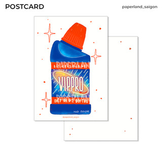 Postcard Thiệp viết tay "Chai vim - VIPPRO BẤT KHẢ CHIẾN BẠI" | giấy mỹ thuật dày 300gsm | tặng bao thư