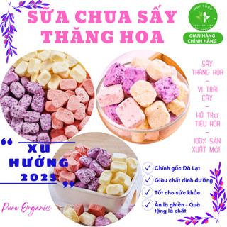  ✅  LOẠI 1  200gr Sữa Chua Sấy Thăng Hoa Ăn Là Yêu - Sấy Lạnh Nguyên Vị -  Đặc Sản Đà Lạt. Moyfood 