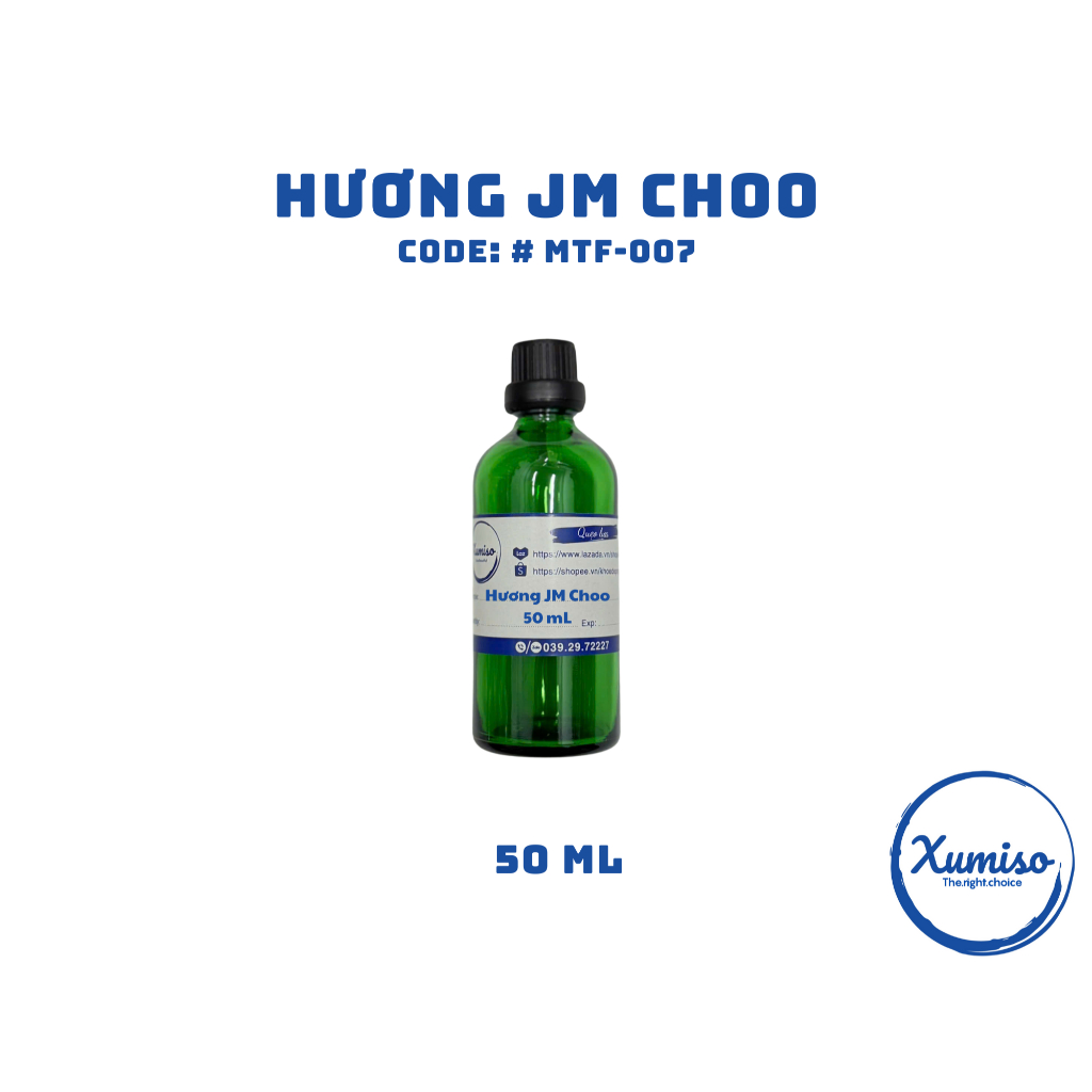 [HCM] Hương JM Choo ( Code: #MTF-007) - hương nước hoa - hương liệu mỹ phẩm  Xumiso 5mL, 10mL, 50mL