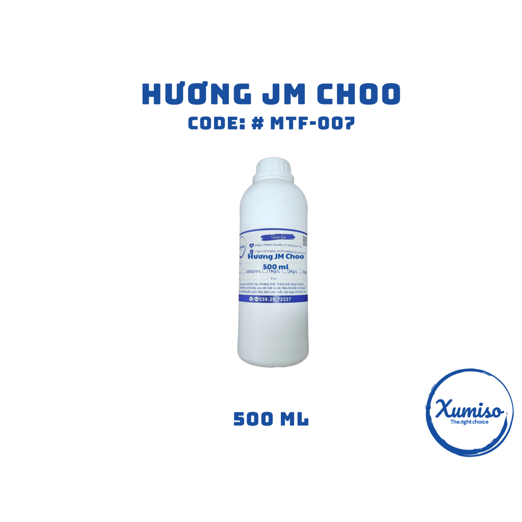 Giá Sỉ - Hương JM Choo ( Code: #MTF-007) - hương nước hoa - hương liệu mỹ phẩm  Xumiso 100mL, 500mL